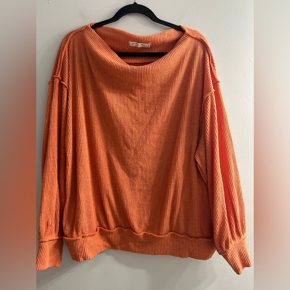 Free people we the free main squeeze hacci top sweater long sleeve